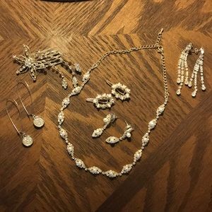 Bundle of Silver Prom/Bridal Jewelry